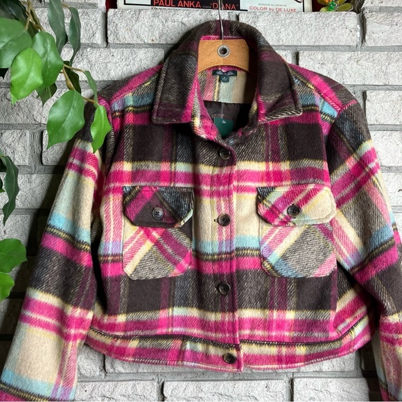 Wild Fable Cropped Plaid Jacket - Picture 4 of 5